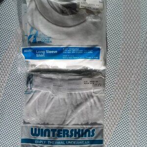 Vintage NOS Sears Roebuck Winterskins Men's Medium Thermal Underwear Set - USA
